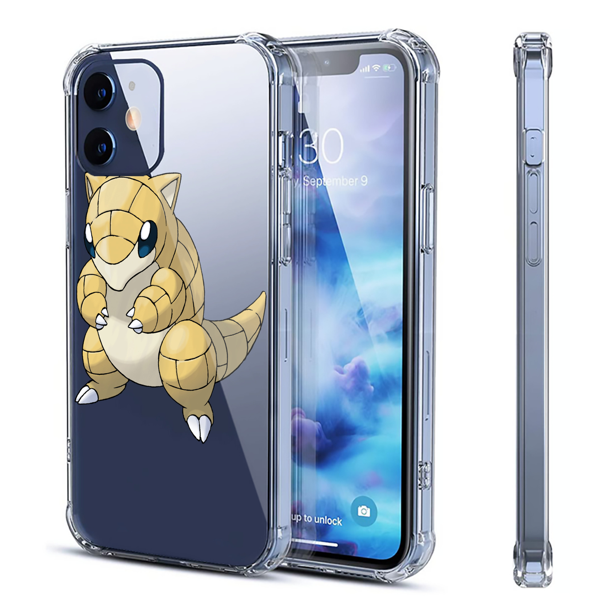 （画像用） ポケットモンスター Pokémon 【iPhone 12シリーズ対応】透明スマホケース（クリアソフトケース）
